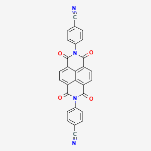 molecular formula C28H12N4O4 B3321089 4,4'-(1,3,6,8-Tetraoxo-1,3,6,8-tetrahydrobenzo[lmn][3,8]phenanthroline-2,7-diyl)dibenzonitrile CAS No. 131032-66-1