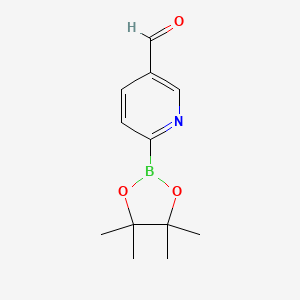 molecular formula C12H16BNO3 B3321094 6-(4,4,5,5-Tetramethyl-1,3,2-dioxaborolan-2-YL)nicotinaldehyde CAS No. 1310383-00-6