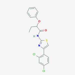 molecular formula C19H16Cl2N2O2S B332111 N-[4-(2,4-dichlorophenyl)-1,3-thiazol-2-yl]-2-phenoxybutanamide 