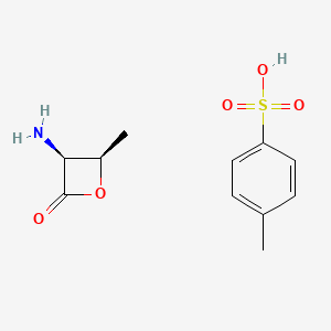 molecular formula C11H15NO5S B3321112 (3S,4R)-3-Amino-4-methyloxetan-2-one 4-methylbenzenesulfonate CAS No. 131131-06-1