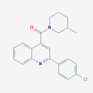 molecular formula C22H21ClN2O B332112 [2-(4-Chlorophenyl)-4-quinolyl](3-methylpiperidino)methanone 
