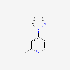 molecular formula C9H9N3 B3321144 2-methyl-4-(1H-pyrazol-1-yl)pyridine CAS No. 1313237-60-3