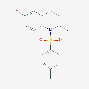 molecular formula C17H18FNO2S B332116 6-Fluoro-2-methyl-1-[(4-methylphenyl)sulfonyl]-1,2,3,4-tetrahydroquinoline 