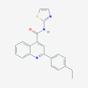 molecular formula C21H17N3OS B332117 2-(4-ethylphenyl)-N-(1,3-thiazol-2-yl)quinoline-4-carboxamide 
