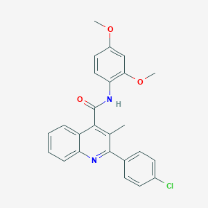 molecular formula C25H21ClN2O3 B332119 2-(4-chlorophenyl)-N-(2,4-dimethoxyphenyl)-3-methylquinoline-4-carboxamide 