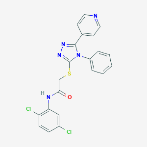 molecular formula C21H15Cl2N5OS B332121 N-(2,5-Dichlorophenyl)-2-((4-phenyl-5-(pyridin-4-yl)-4H-1,2,4-triazol-3-yl)thio)acetamide 