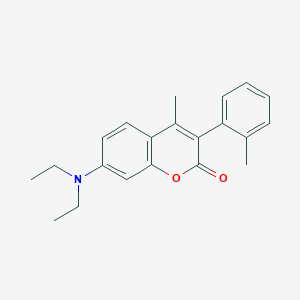 7-(Diethylamino)-4-methyl-3-(2-methylphenyl)-2H-1-benzopyran-2-one