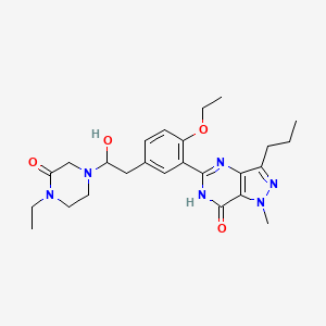 molecular formula C25H34N6O4 B3321336 Isopiperazinonafil CAS No. 1335201-06-3