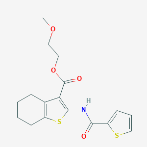 molecular formula C17H19NO4S2 B332137 2-Methoxyethyl 2-[(2-thienylcarbonyl)amino]-4,5,6,7-tetrahydro-1-benzothiophene-3-carboxylate 