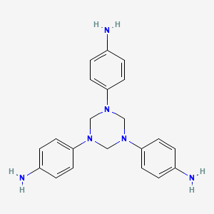 molecular formula C21H24N6 B3321376 4,4',4''-(1,3,5-Triazinane-1,3,5-triyl)trianiline CAS No. 133997-44-1