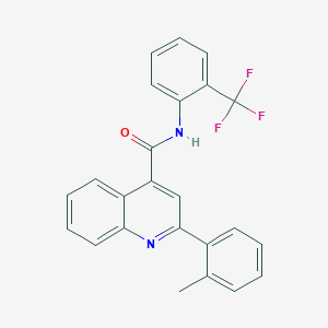 molecular formula C24H17F3N2O B332138 2-(2-methylphenyl)-N-[2-(trifluoromethyl)phenyl]quinoline-4-carboxamide 