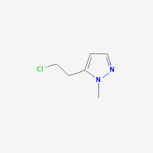 molecular formula C6H9ClN2 B3321395 5-(2-chloroethyl)-1-methyl-1H-pyrazole CAS No. 1341338-70-2