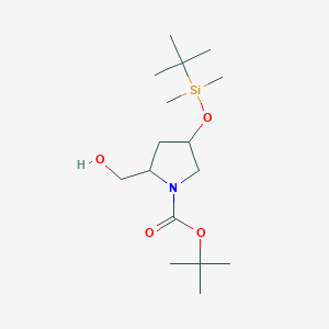 molecular formula C16H33NO4Si B3321431 (2R,4S)-tert-butyl 4-((tert-butyldimethylsilyl)oxy)-2-(hydroxymethyl)pyrrolidine-1-carboxylate CAS No. 134441-72-8
