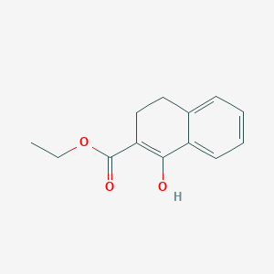 molecular formula C13H14O3 B3321452 Ethyl 1-hydroxy-3,4-dihydronaphthalene-2-carboxylate CAS No. 134643-90-6