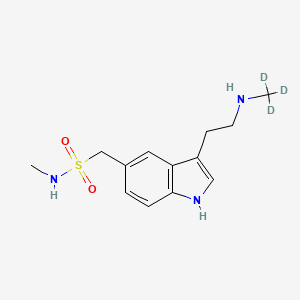 molecular formula C13H19N3O2S B3321457 N-Methyl-1-[3-[2-(trideuteriomethylamino)ethyl]-1H-indol-5-yl]methanesulfonamide CAS No. 1346600-79-0