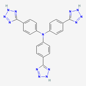 molecular formula C21H15N13 B3321464 Tris(4-(2H-tetrazol-5-yl)phenyl)amine CAS No. 1346621-21-3