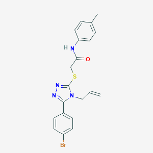 molecular formula C20H19BrN4OS B332147 2-{[4-allyl-5-(4-bromophenyl)-4H-1,2,4-triazol-3-yl]sulfanyl}-N-(4-methylphenyl)acetamide 