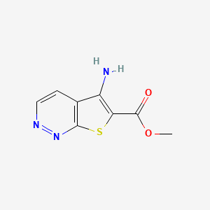 molecular formula C8H7N3O2S B3321510 Methyl 5-aminothieno[2,3-c]pyridazine-6-carboxylate CAS No. 135128-08-4