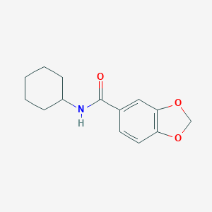 molecular formula C14H17NO3 B332153 N-cyclohexyl-1,3-benzodioxole-5-carboxamide 
