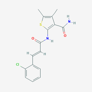 2-{[3-(2-Chlorophenyl)acryloyl]amino}-4,5-dimethyl-3-thiophenecarboxamide
