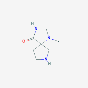 molecular formula C7H13N3O B3321593 1-Methyl-1,3,7-triazaspiro[4.4]nonan-4-one CAS No. 1363381-79-6