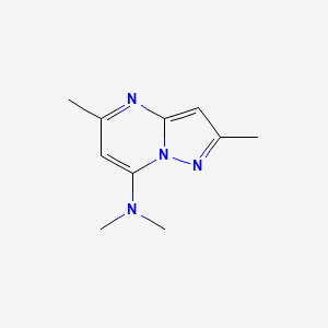 molecular formula C10H14N4 B3321613 N,N,2,5-tetramethylpyrazolo[1,5-a]pyrimidin-7-amine CAS No. 136549-14-9