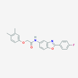 2-(3,4-dimethylphenoxy)-N-[2-(4-fluorophenyl)-1,3-benzoxazol-5-yl]acetamide