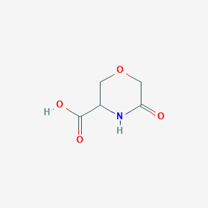 molecular formula C5H7NO4 B3321655 5-Oxomorpholine-3-carboxylic acid CAS No. 1367717-62-1