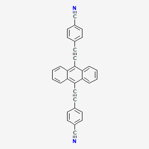 molecular formula C32H16N2 B3321664 9,10-Bis(4-cyanophenylethynyl)anthracene CAS No. 136809-42-2