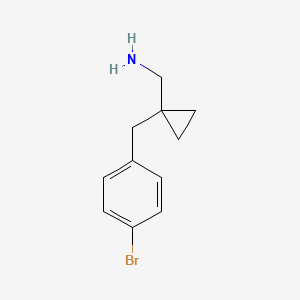 molecular formula C11H14BrN B3321668 {1-[(4-Bromophenyl)methyl]cyclopropyl}methanamine CAS No. 1368562-53-1