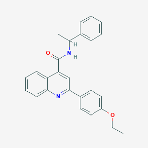 molecular formula C26H24N2O2 B332170 2-(4-ethoxyphenyl)-N-(1-phenylethyl)quinoline-4-carboxamide 