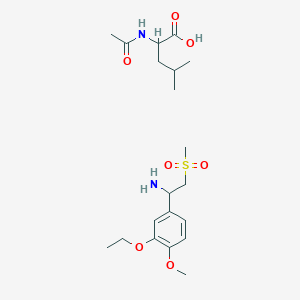 (S)-2-(3-ethoxy-4-methoxyphenyl)-1-(methylsulphonyl)-eth-2-ylamine N-acetyl-L-leucine salt