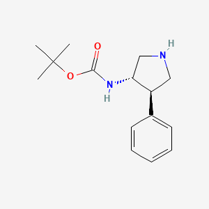 molecular formula C15H22N2O2 B3321773 tert-Butyl (3S,4R)-4-phenylpyrrolidin-3-ylcarbamate CAS No. 1383784-29-9