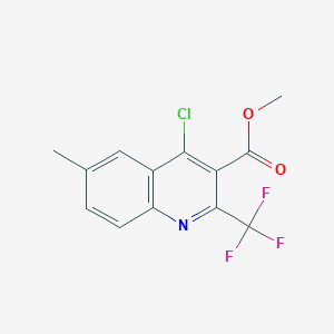 molecular formula C13H9ClF3NO2 B3321778 Methyl 4-chloro-6-methyl-2-(trifluoromethyl)quinoline-3-carboxylate CAS No. 1384265-62-6