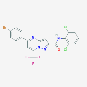 molecular formula C20H10BrCl2F3N4O B332180 5-(4-bromophenyl)-N-(2,6-dichlorophenyl)-7-(trifluoromethyl)pyrazolo[1,5-a]pyrimidine-2-carboxamide 