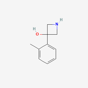 molecular formula C10H13NO B3321816 3-(2-甲基苯基)氮杂环丁烷-3-醇 CAS No. 1388040-60-5