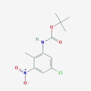 molecular formula C12H15ClN2O4 B3321858 tert-Butyl (5-chloro-2-methyl-3-nitrophenyl)carbamate CAS No. 1392273-30-1