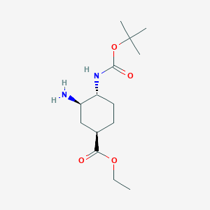(1R,3R,4R)-Ethyl 3-amino-4-((tert-butoxycarbonyl)amino)cyclohexanecarboxylate