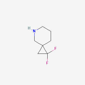molecular formula C7H11F2N B3321885 1,1-二氟-5-氮杂螺[2.5]辛烷 CAS No. 1393559-49-3