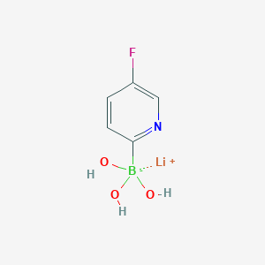 molecular formula C5H6BFLiNO3 B3321899 锂（5-氟吡啶-2-基）三羟基硼酸盐 CAS No. 1393822-88-2