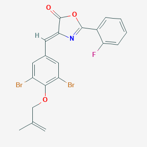 4-{3,5-dibromo-4-[(2-methyl-2-propenyl)oxy]benzylidene}-2-(2-fluorophenyl)-1,3-oxazol-5(4H)-one