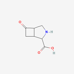 molecular formula C7H9NO3 B3321956 6-Oxo-3-azabicyclo[3.2.0]heptane-2-carboxylic acid CAS No. 1403766-57-3
