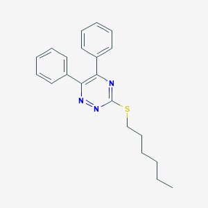 molecular formula C21H23N3S B332198 3-(Hexylsulfanyl)-5,6-diphenyl-1,2,4-triazine 