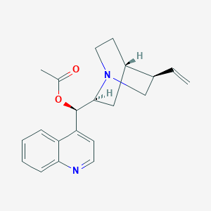 molecular formula C21H24N2O2 B3321986 (R)-Quinolin-4-yl((1S,2S,4S,5R)-5-vinylquinuclidin-2-yl)methyl acetate CAS No. 14075-54-8