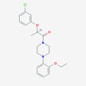 molecular formula C21H25ClN2O3 B332201 2-(3-Chlorophenoxy)-1-[4-(2-ethoxyphenyl)piperazin-1-yl]propan-1-one 