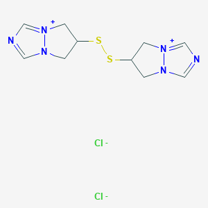 molecular formula C10H14Cl2N6S2 B3322050 6-(6,7-dihydro-5H-pyrazolo[1,2-a][1,2,4]triazol-4-ium-6-yldisulfanyl)-6,7-dihydro-5H-pyrazolo[1,2-a][1,2,4]triazol-4-ium;dichloride CAS No. 141499-33-4
