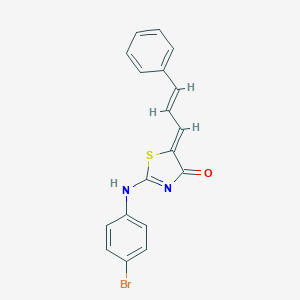 molecular formula C18H13BrN2OS B332206 (5Z)-2-(4-bromoanilino)-5-[(E)-3-phenylprop-2-enylidene]-1,3-thiazol-4-one 