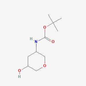 molecular formula C10H19NO4 B3322177 tert-Butyl (5-hydroxytetrahydro-2H-pyran-3-yl)carbamate CAS No. 1422772-83-5