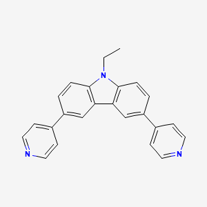 molecular formula C24H19N3 B3322183 3,6-Bis(4-pyridyl)-9-ethyl-9H-carbazole CAS No. 1425940-32-4