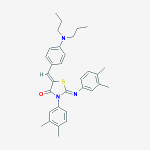 molecular formula C32H37N3OS B332219 3-(3,4-Dimethylphenyl)-2-[(3,4-dimethylphenyl)imino]-5-[4-(dipropylamino)benzylidene]-1,3-thiazolidin-4-one 